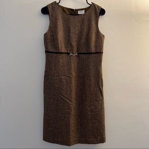 ANN TAYLOR LOFT Sleeveless Tweed Wool Blend Sheath Dress - Size 4